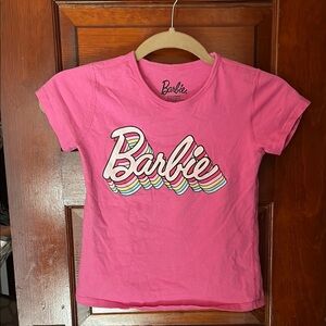Barbie Rainbow Logo Pink Tee